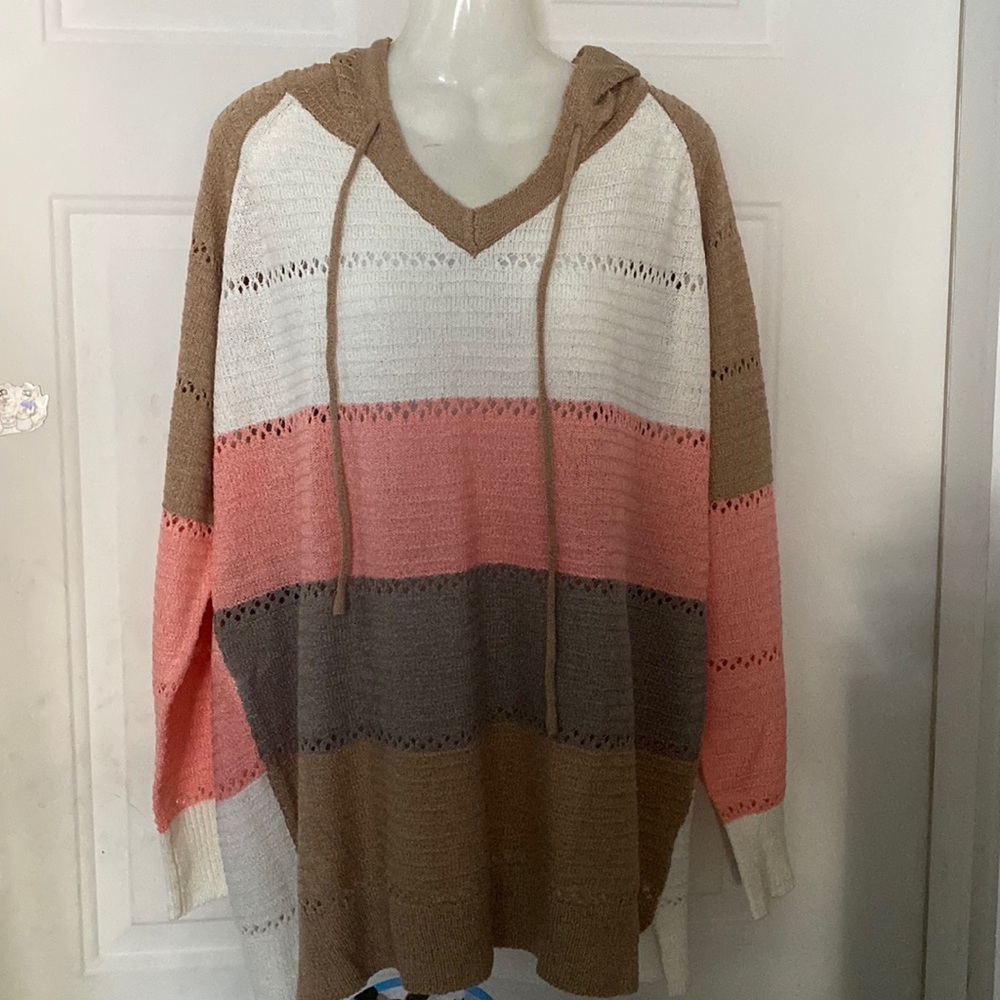2XL striped hoodie NWT